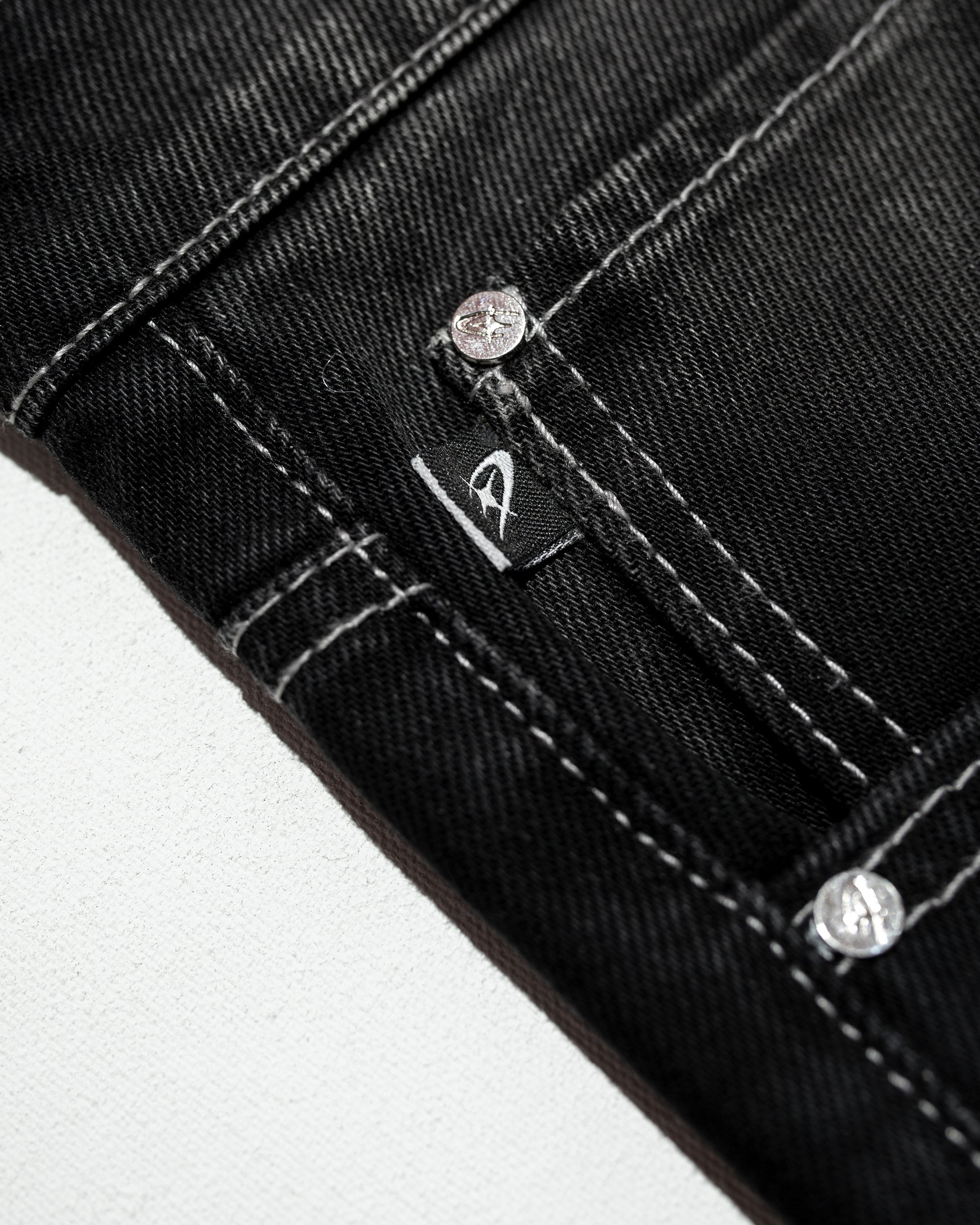 PANEL STITCH FLARE DENIM JEANS