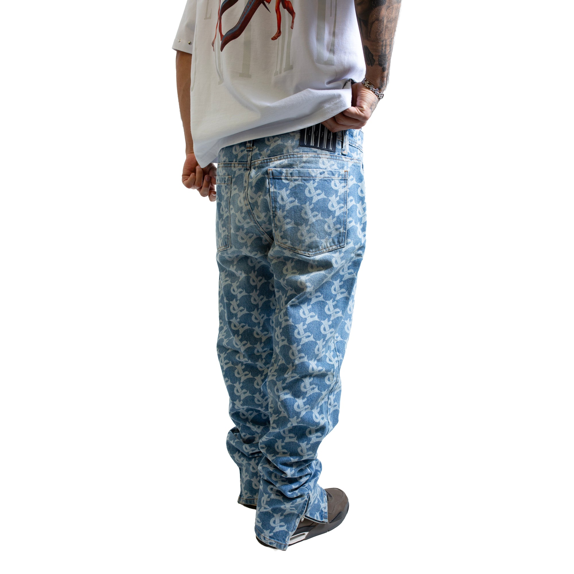 CL MONOGRAM DENIM JEANS BLUE