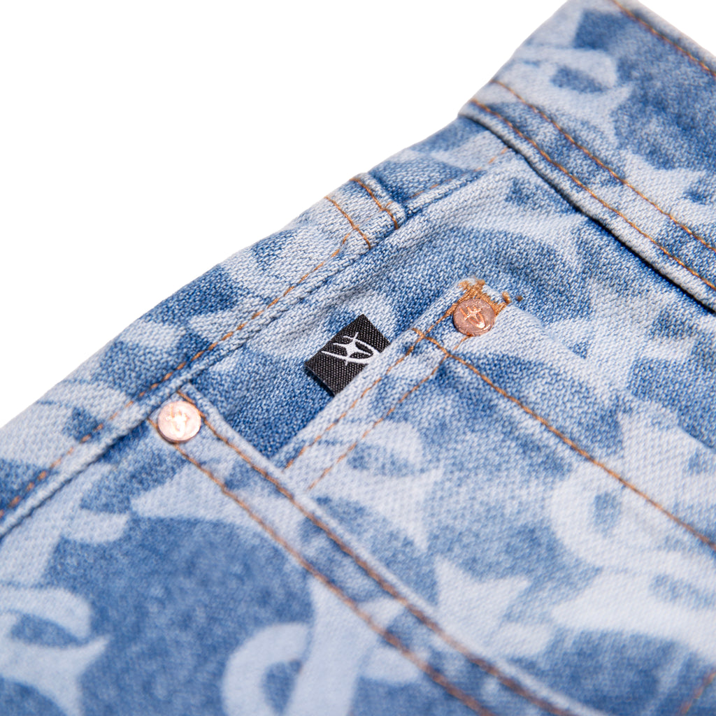 CL MONOGRAM DENIM JEANS BLUE