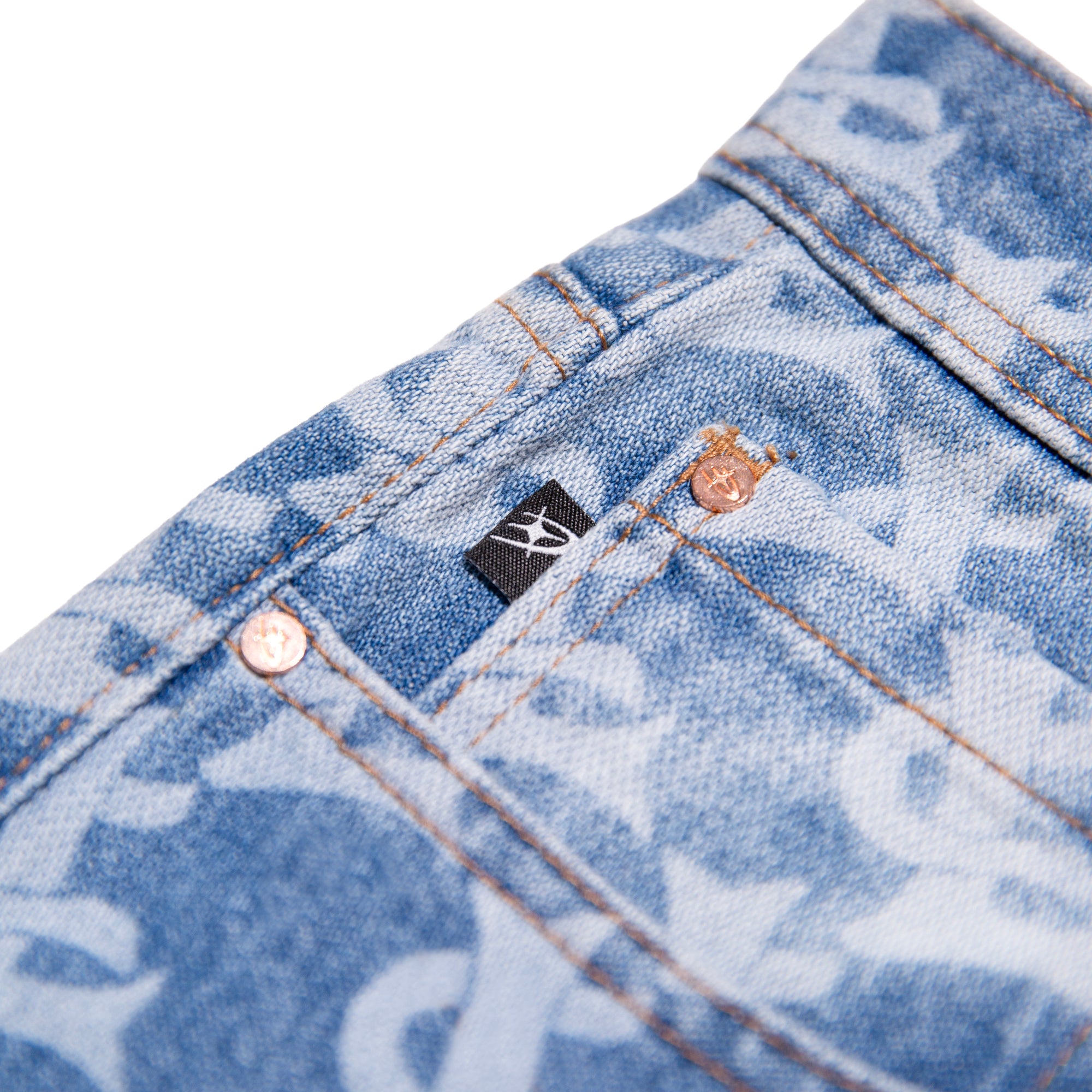 CL MONOGRAM DENIM JEANS BLUE