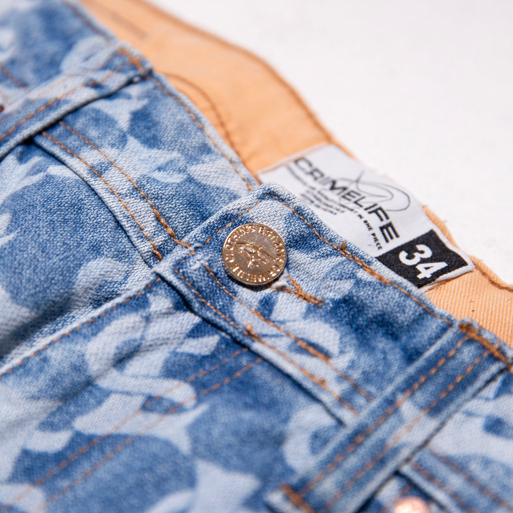 CL MONOGRAM DENIM JEANS BLUE