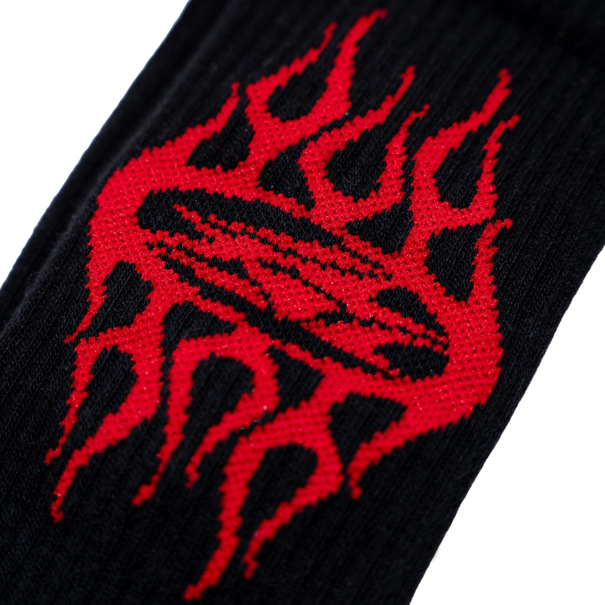 RED SPORT LOGO FLAMES SOCKS - CRIMELIFE