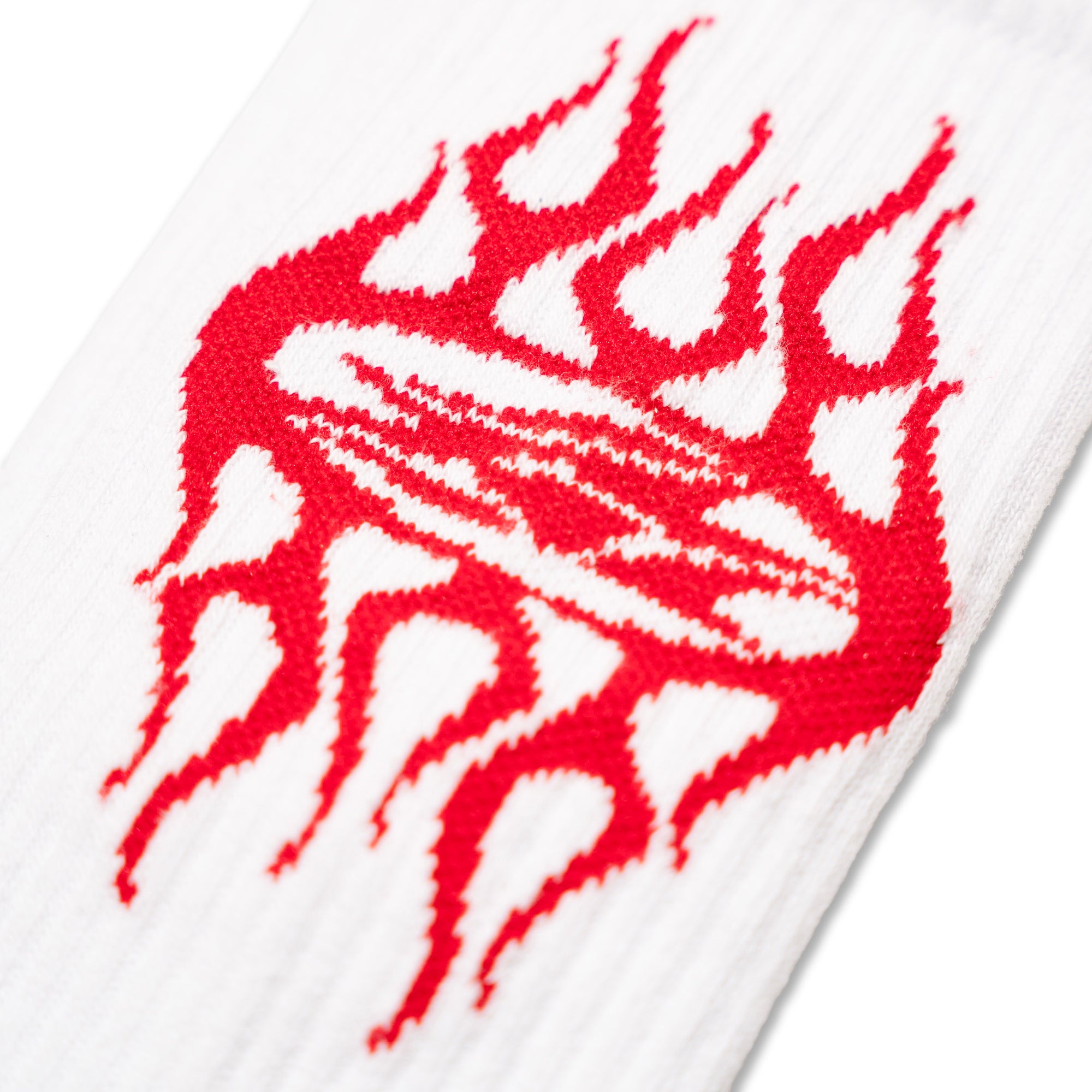 WHITE SOCKS RED LOGO