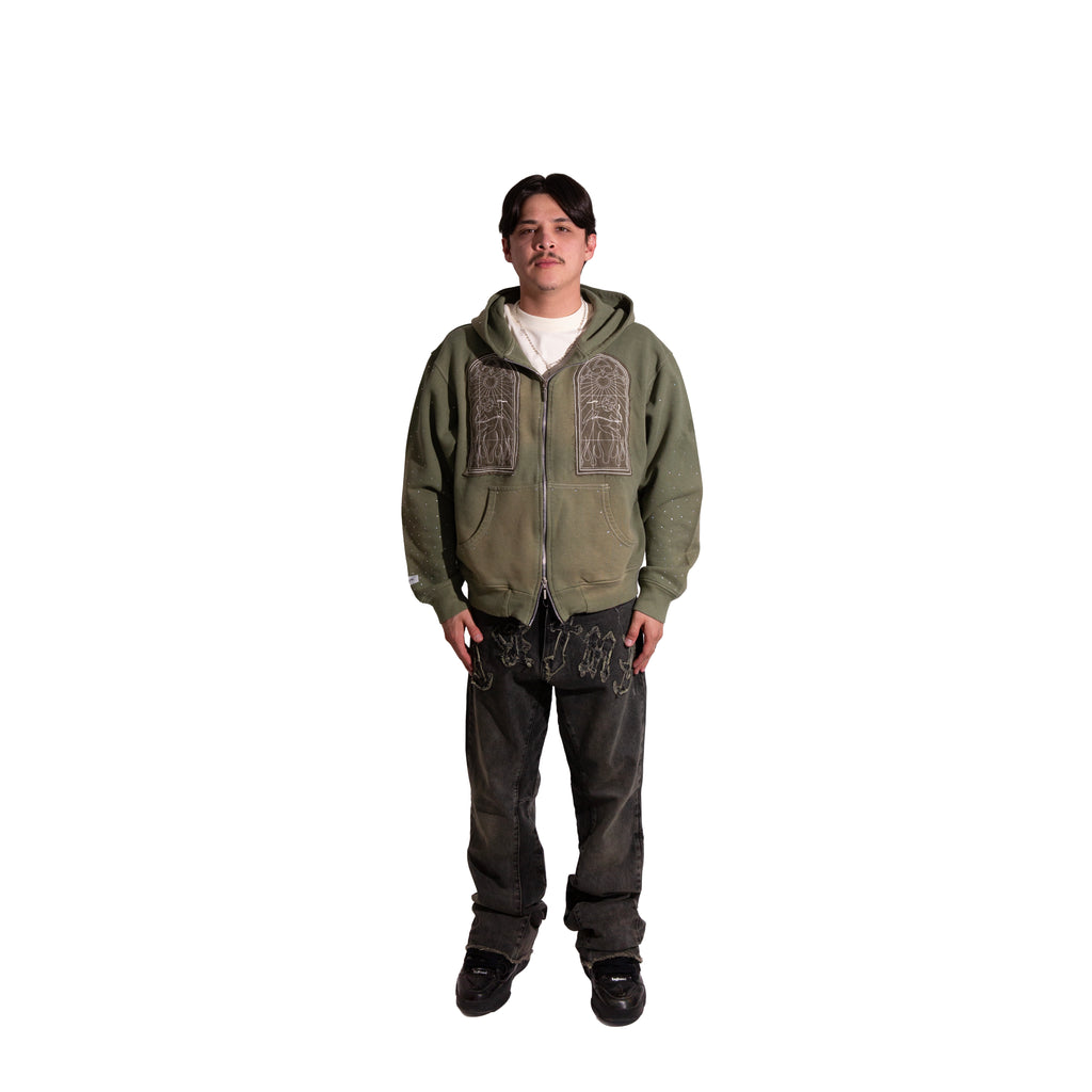 VITRAL GREEN HOODIE - CRIMELIFE
