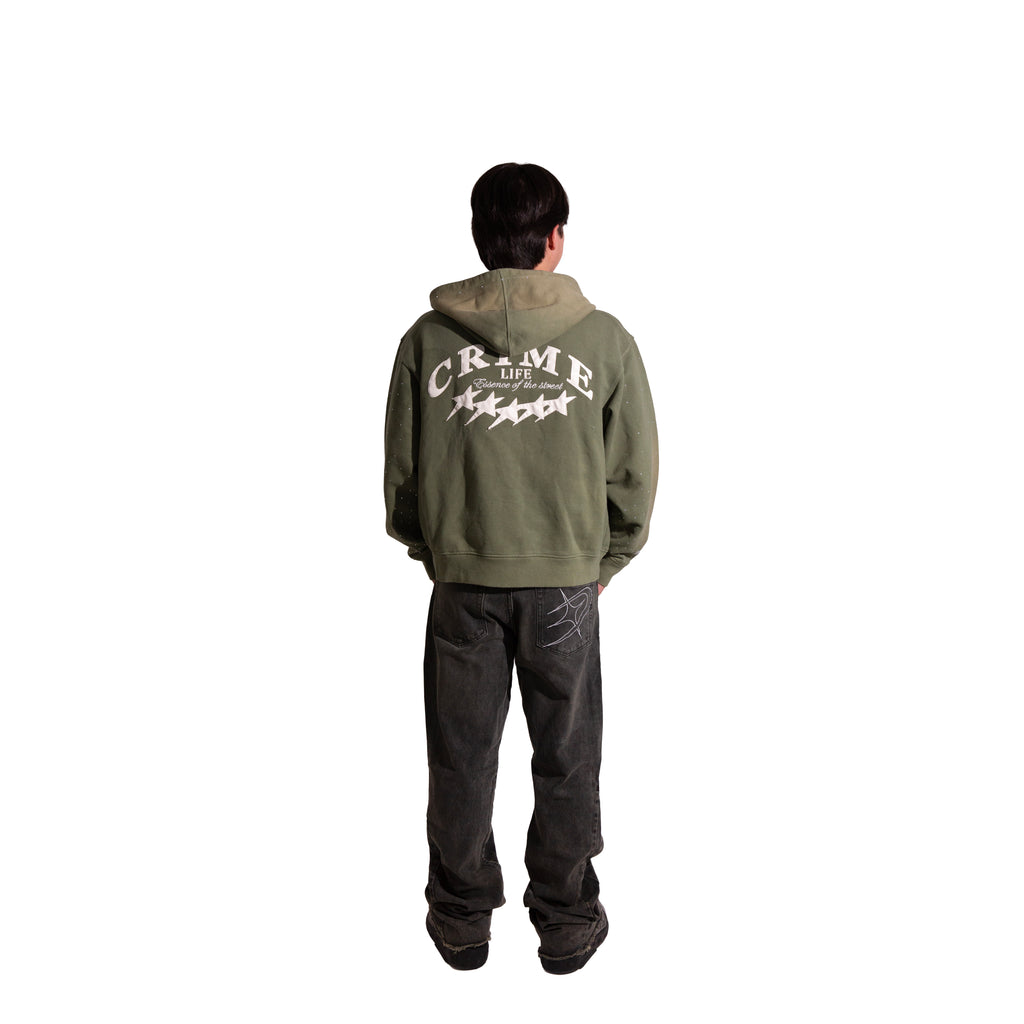VITRAL GREEN HOODIE - CRIMELIFE