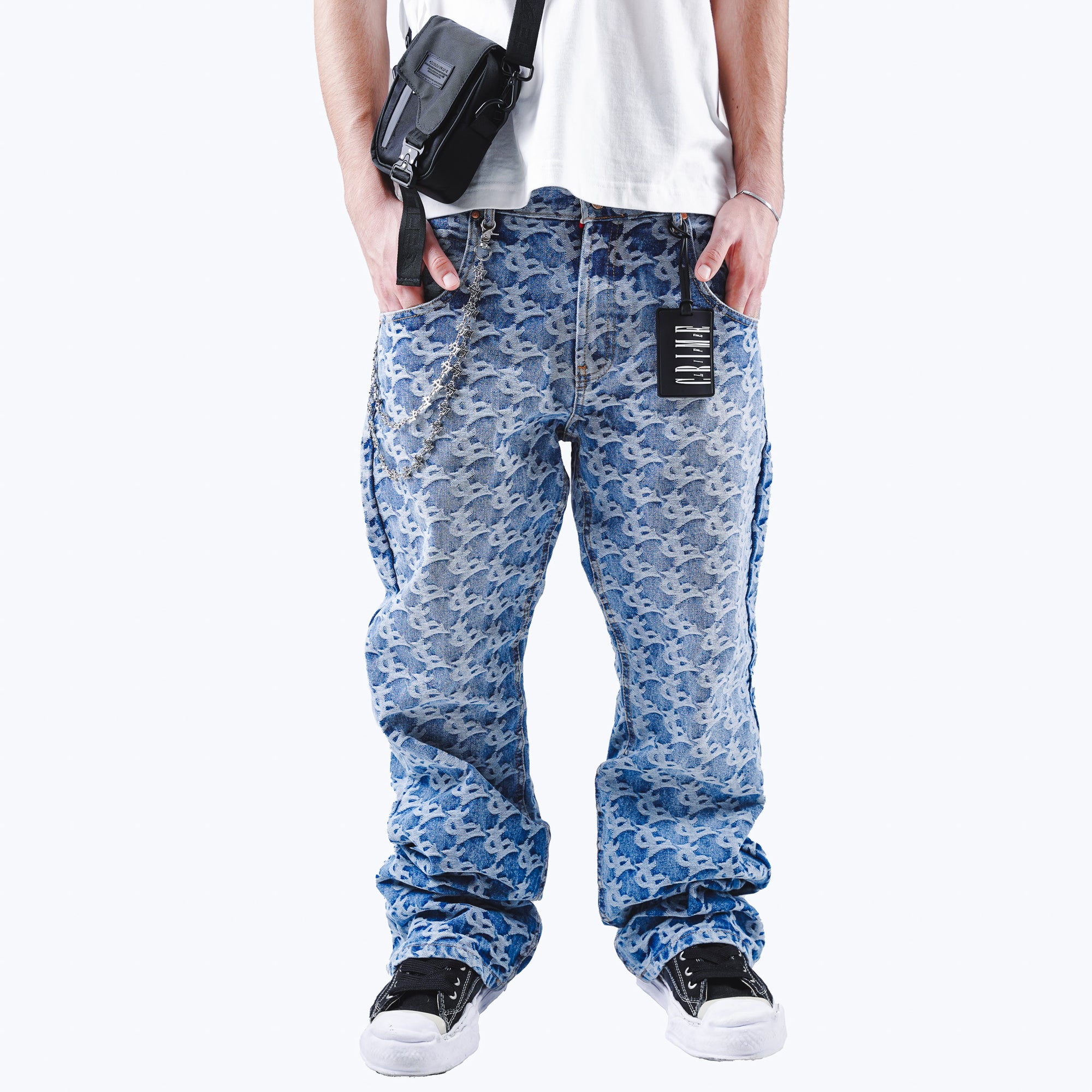CL MONOGRAM DENIM JEANS (FLARED)