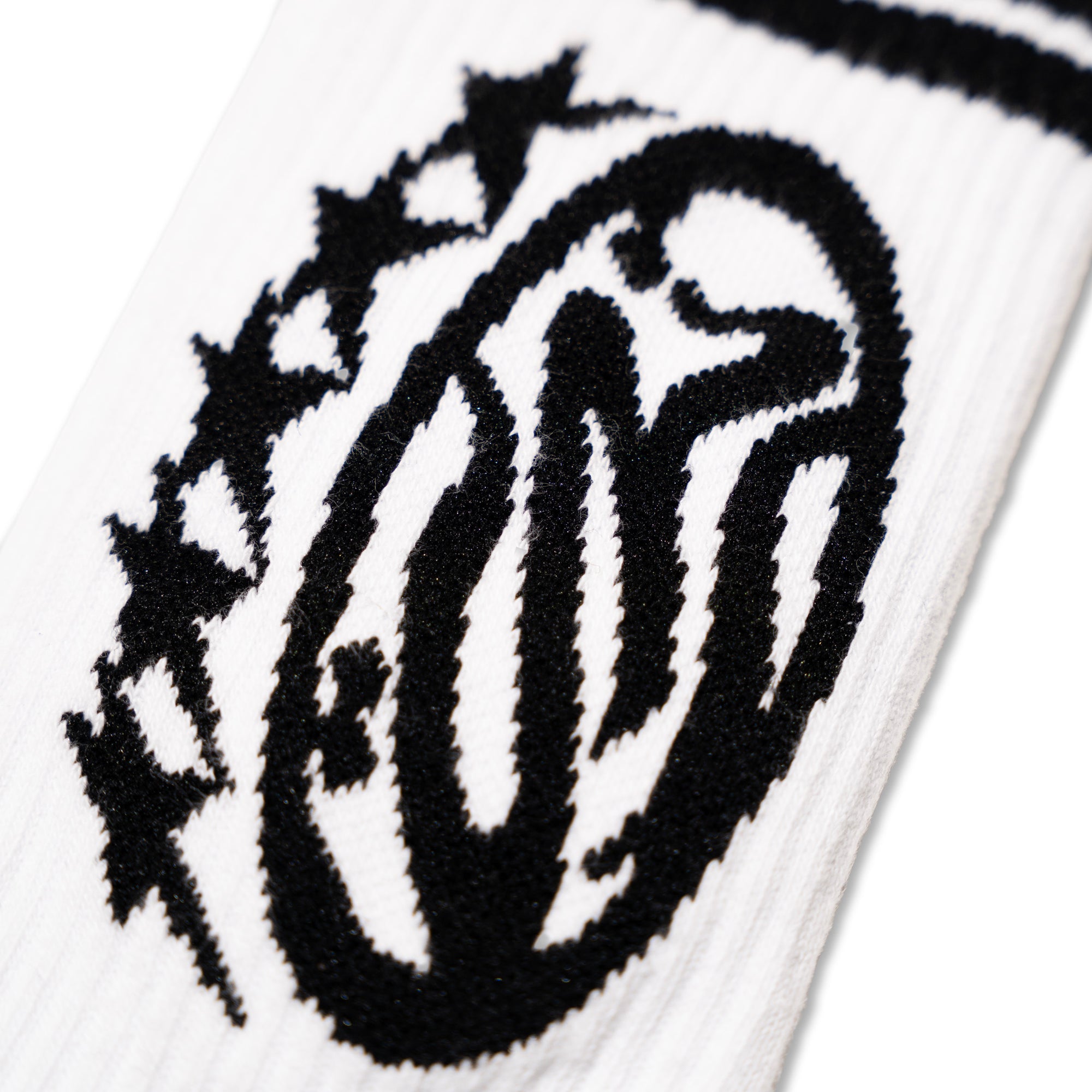 WHITE SOCKS BLACK LOGO - CRIMELIFE