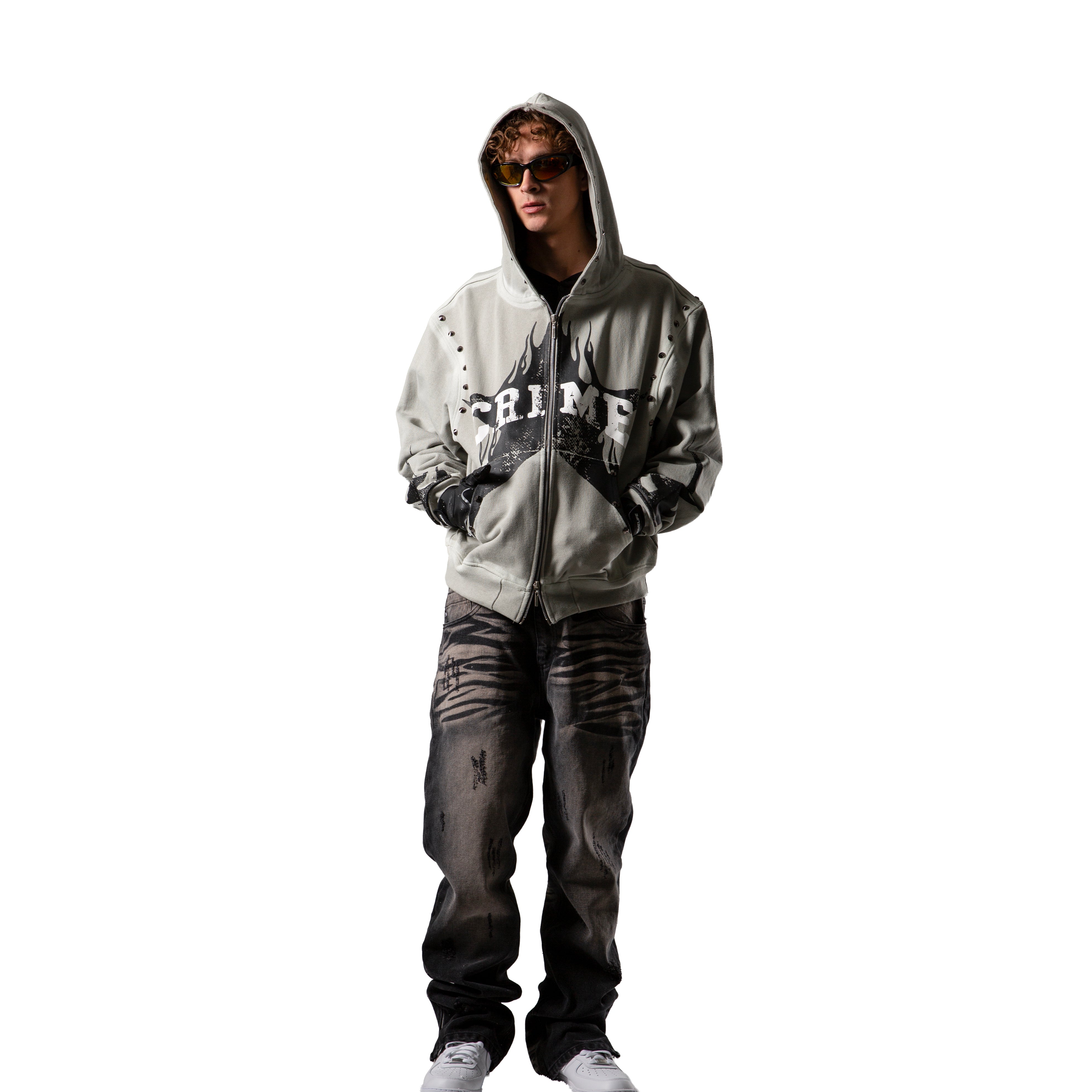 FLAME STAR ZIPP HOODIE – CRIMELIFE