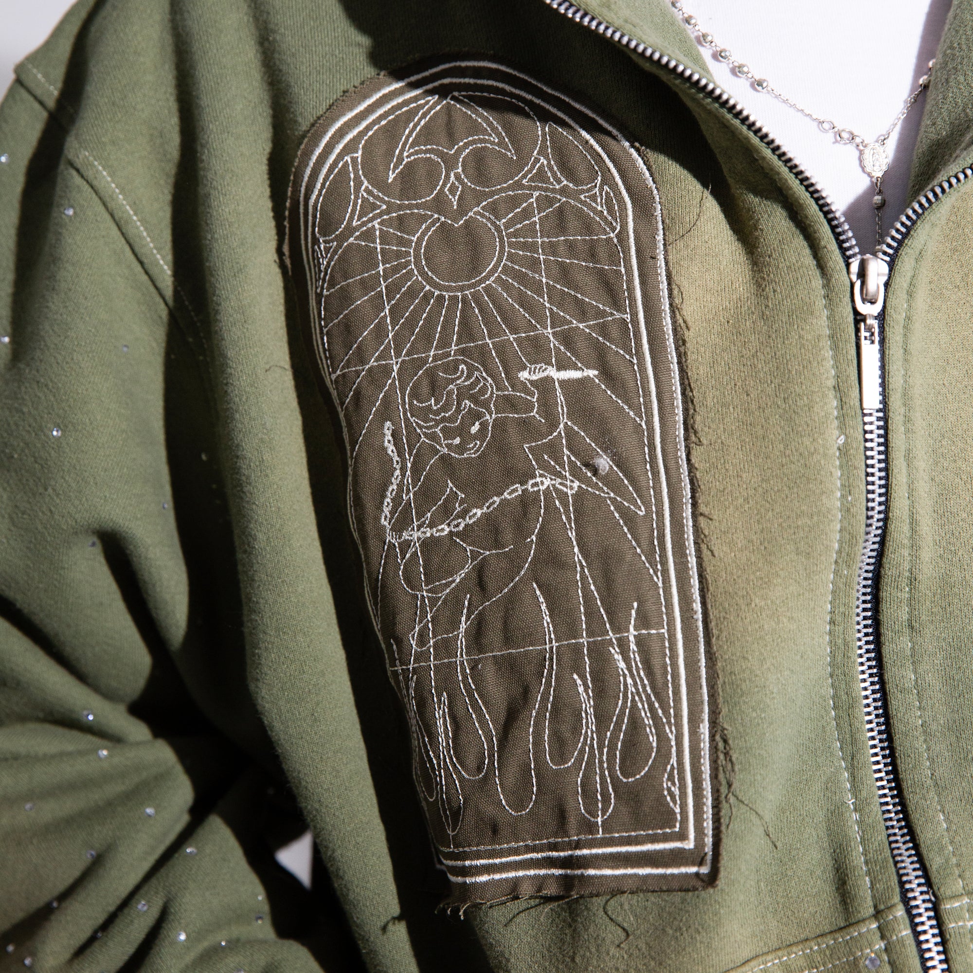 VITRAL GREEN HOODIE - CRIMELIFE