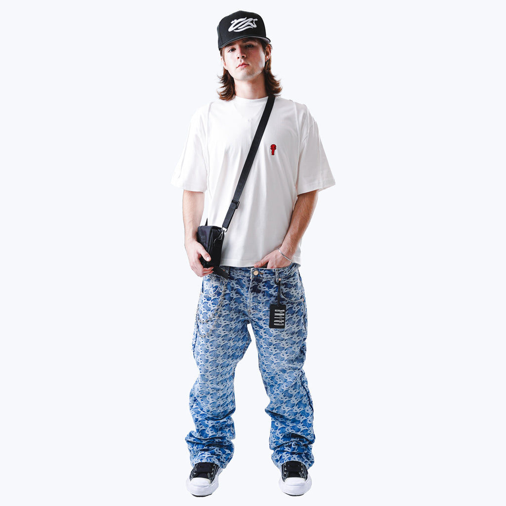 CL MONOGRAM DENIM JEANS (FLARED)