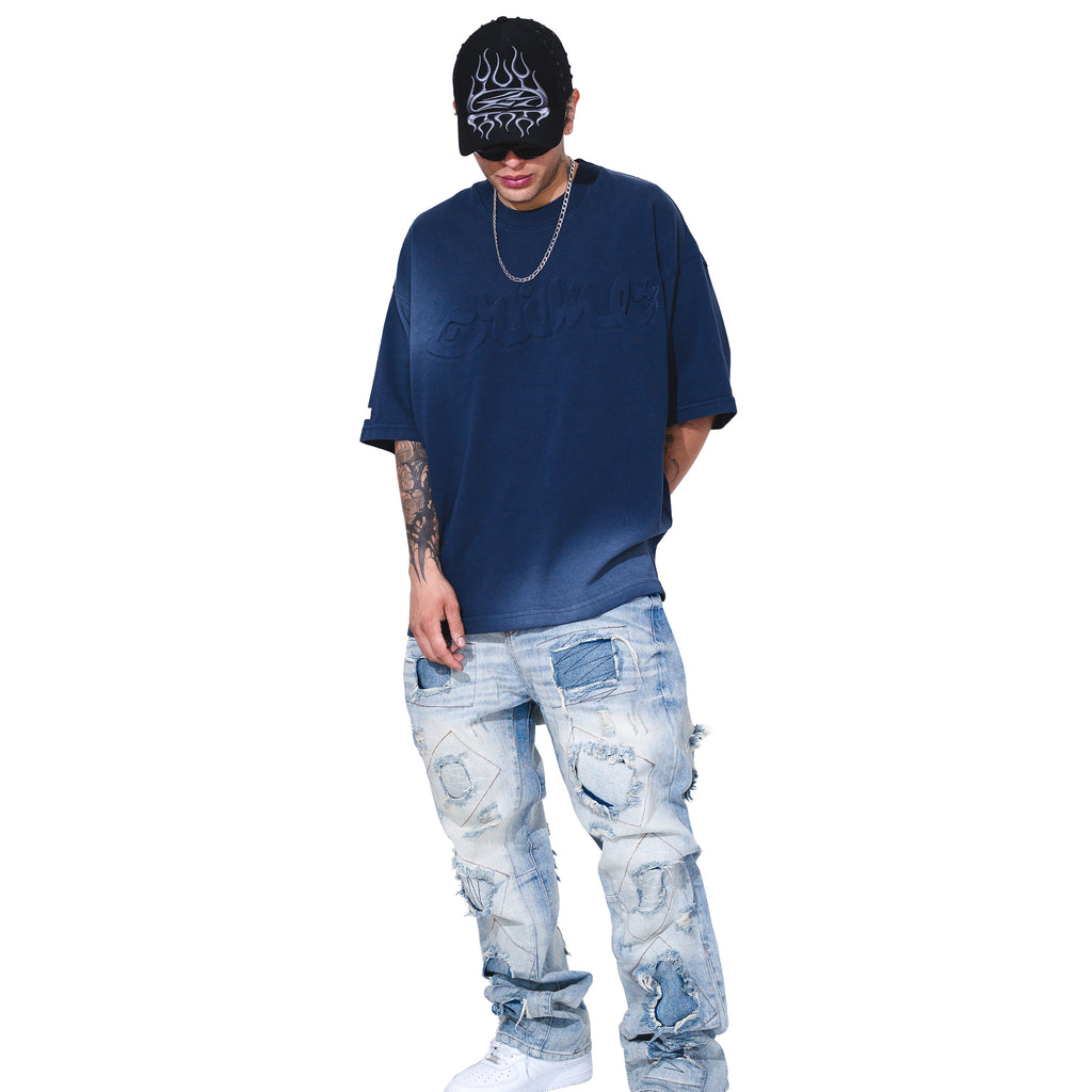 DENIM PATCH TEE - CRIMELIFE