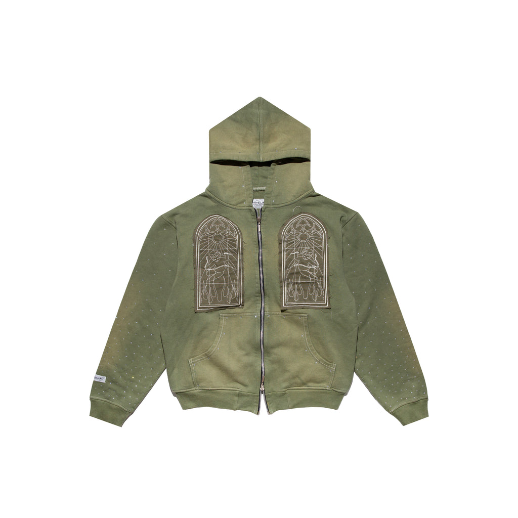 VITRAL GREEN HOODIE - CRIMELIFE