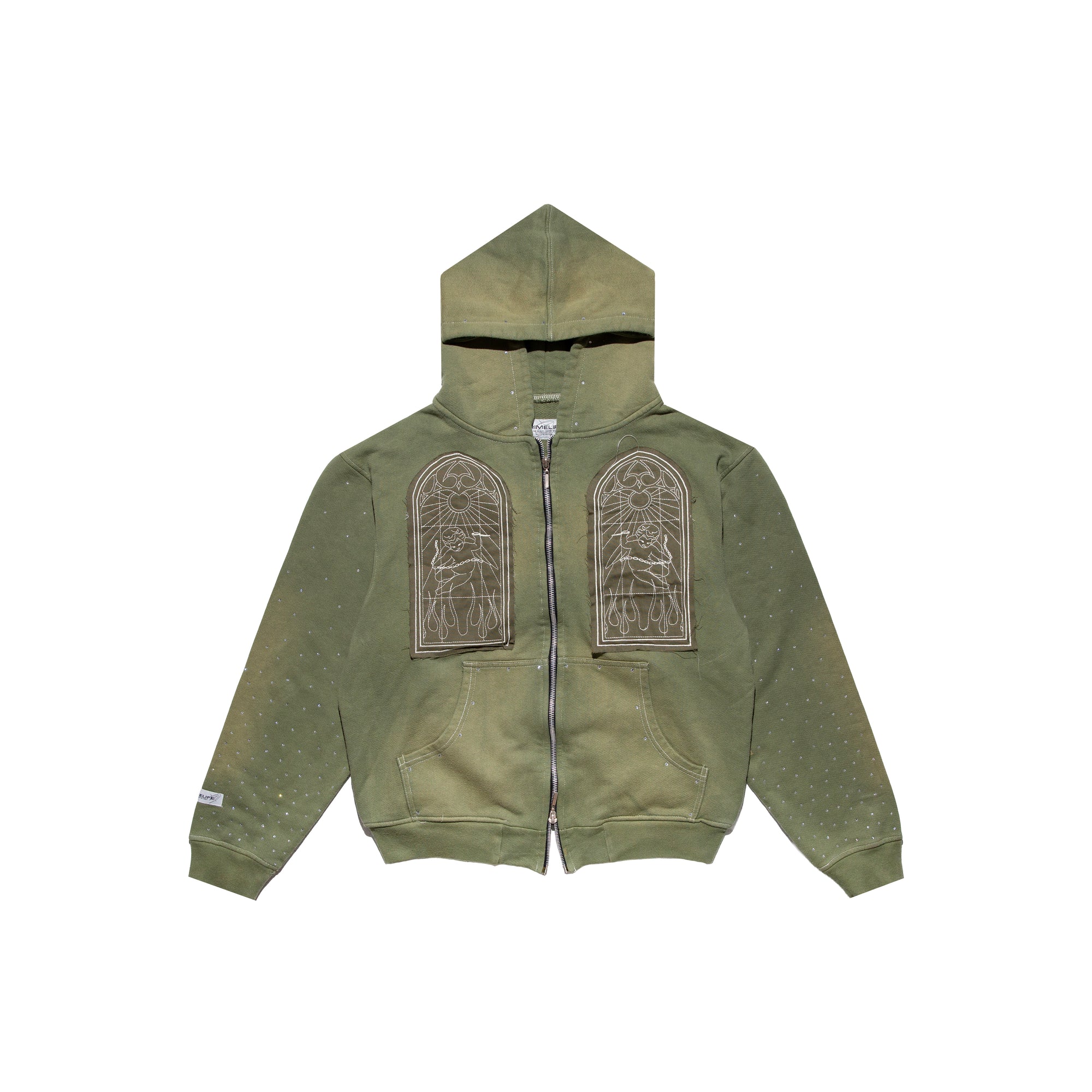 VITRAL GREEN HOODIE - CRIMELIFE
