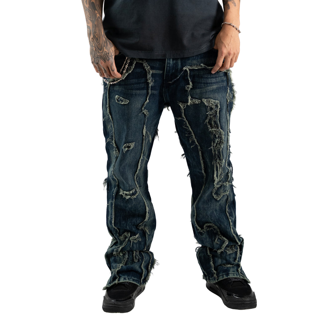 BURNT SEAMS JEANS - CRIMELIFE