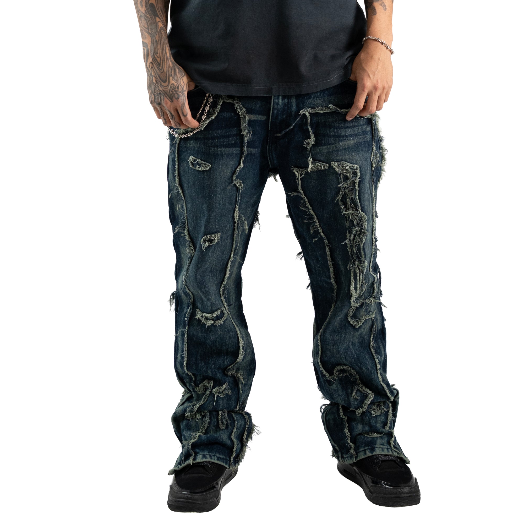 BURNT SEAMS JEANS - CRIMELIFE