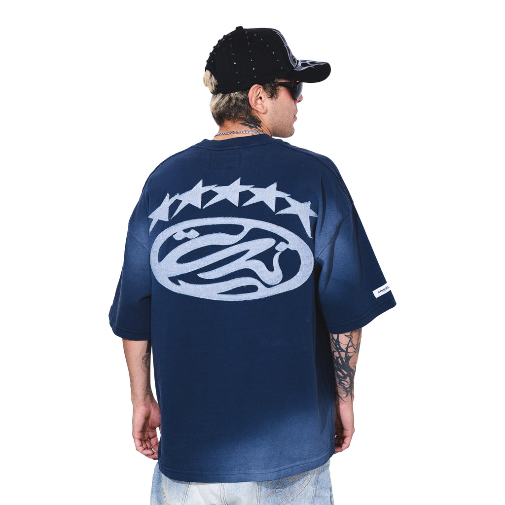 DENIM PATCH TEE - CRIMELIFE