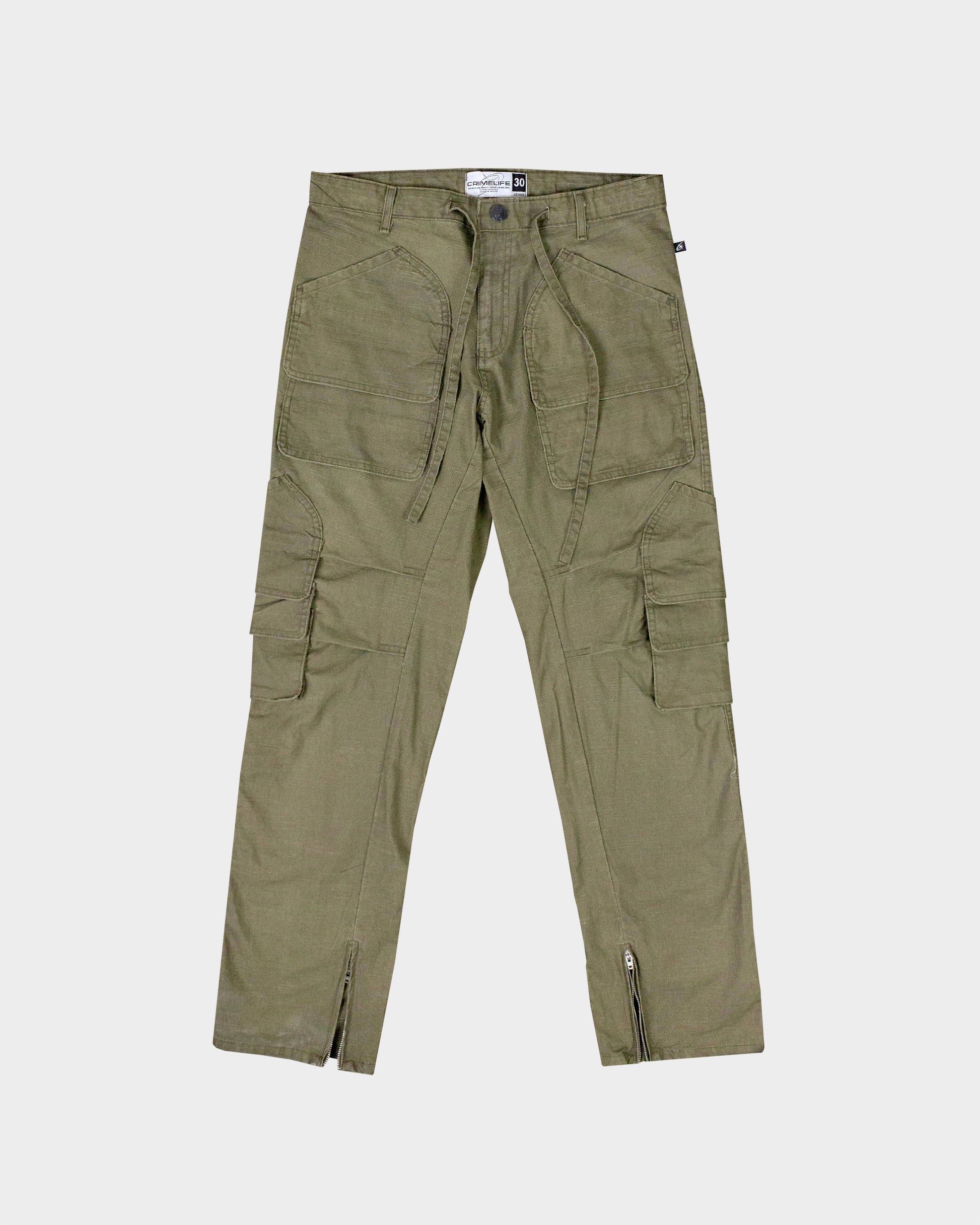 MULTI-POCKET CARGO PANT KHAKI - CRIMELIFE