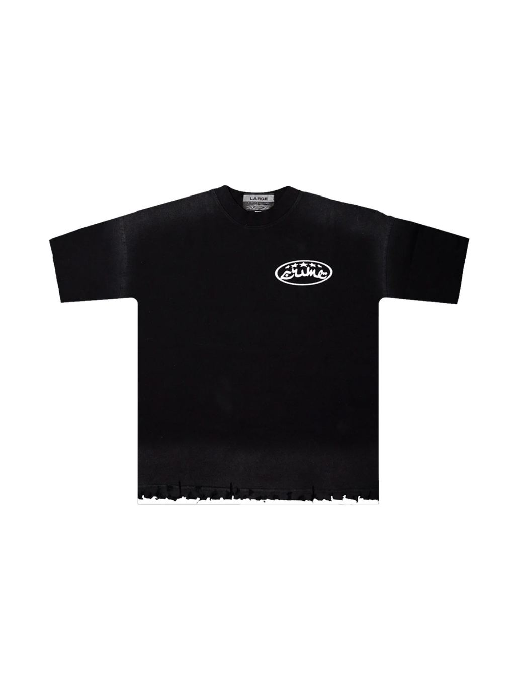 DISTRESSED BLACK TEE - CRIMELIFE