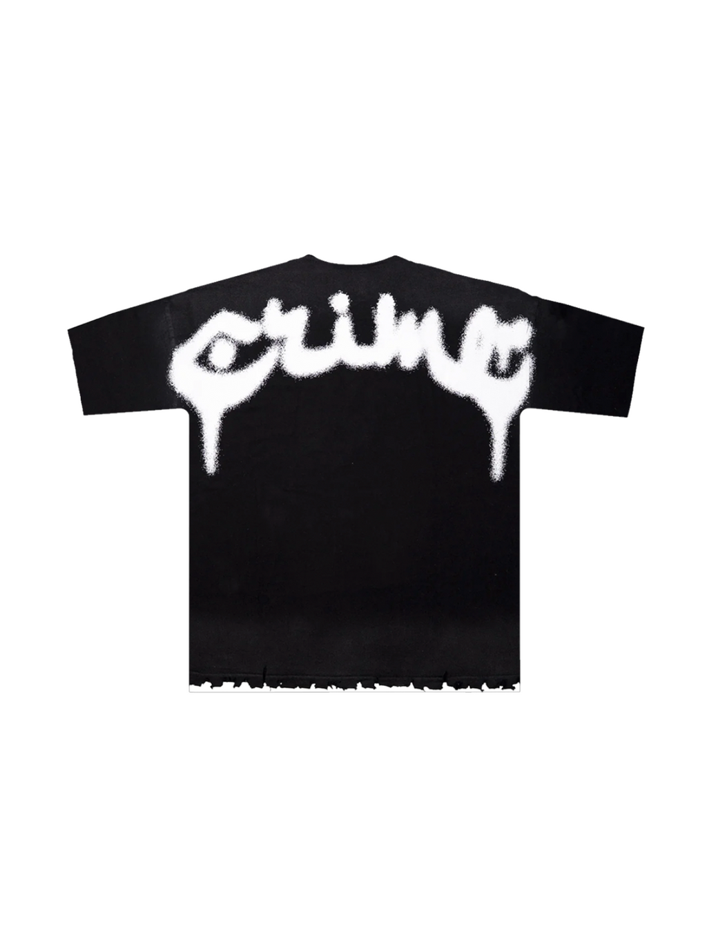 DISTRESSED BLACK TEE - CRIMELIFE