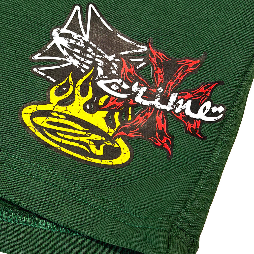 SHORT BASIC GREEN MULTI LOGO - CRIMELIFE
