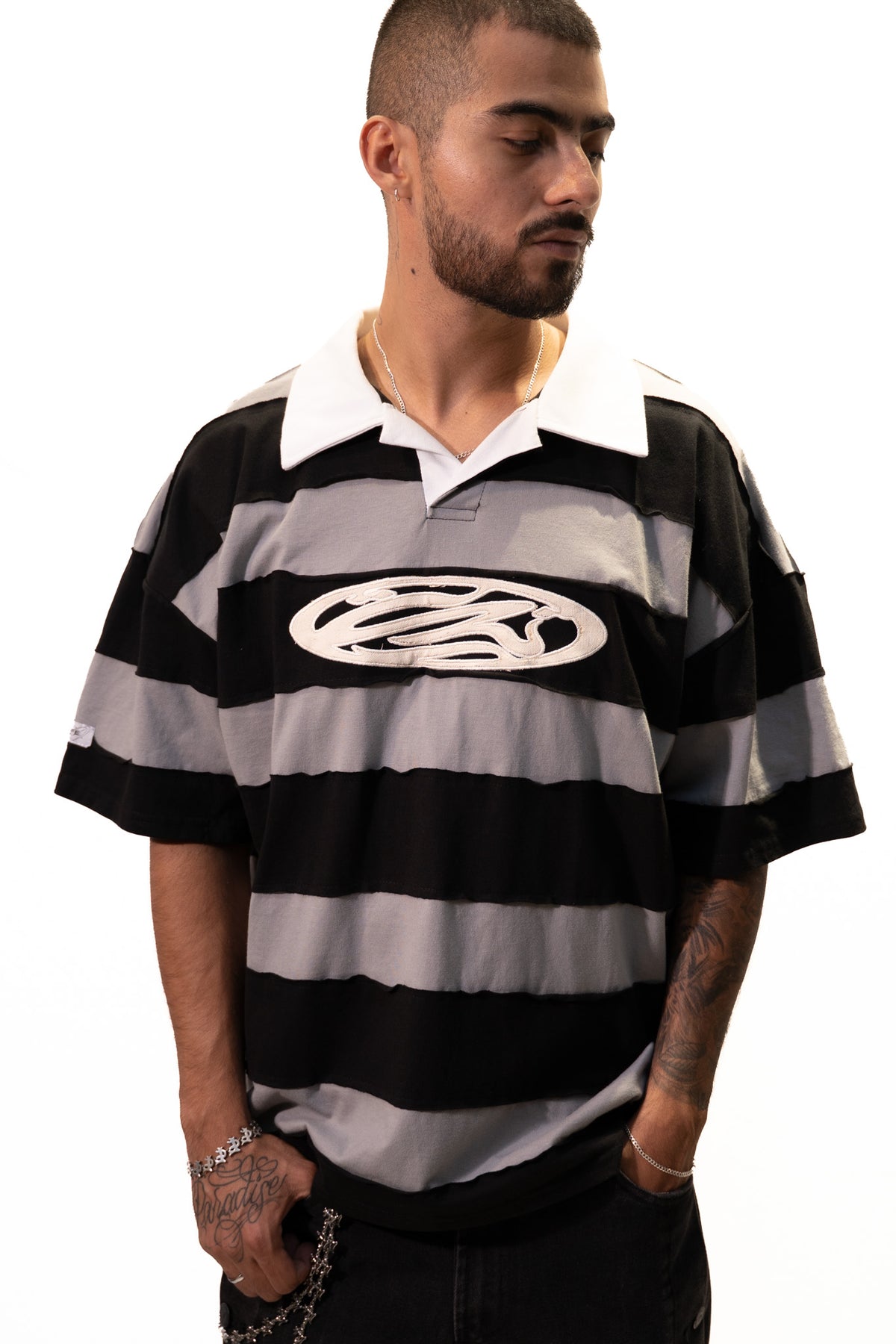CL STRIPE RUGBY POLO