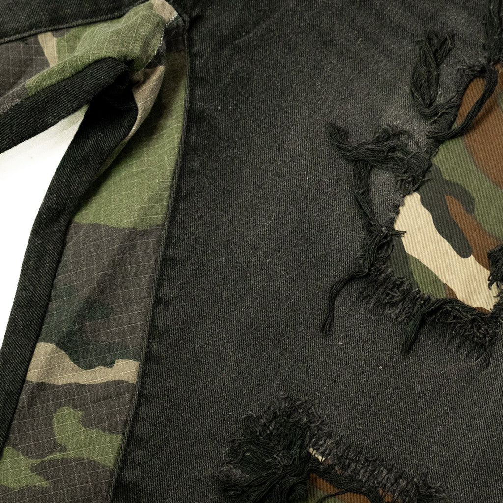 REBEL CAMO FLARE JEANS