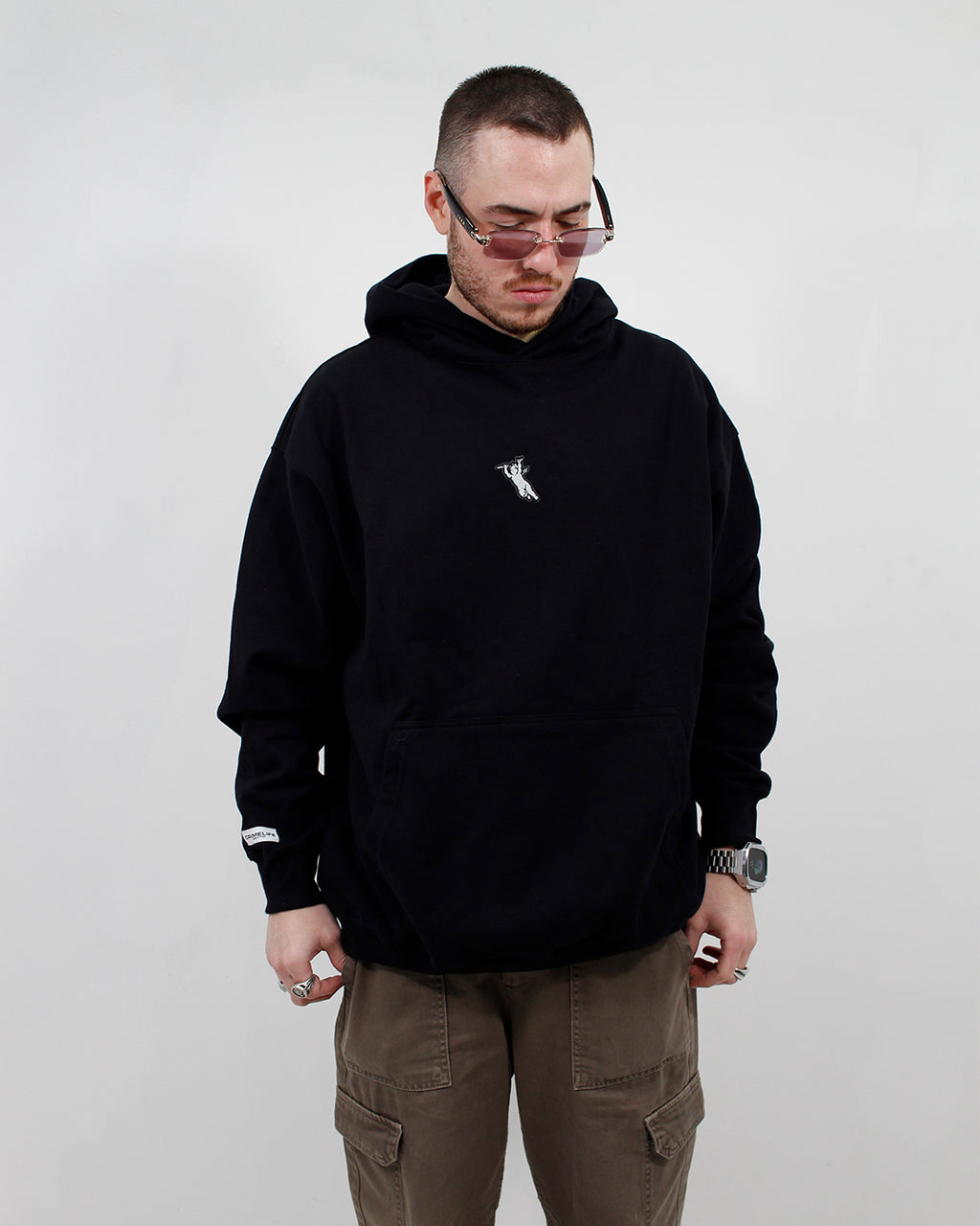 DESTROYED ANGEL GOTHIC HOODIE - CRIMELIFE