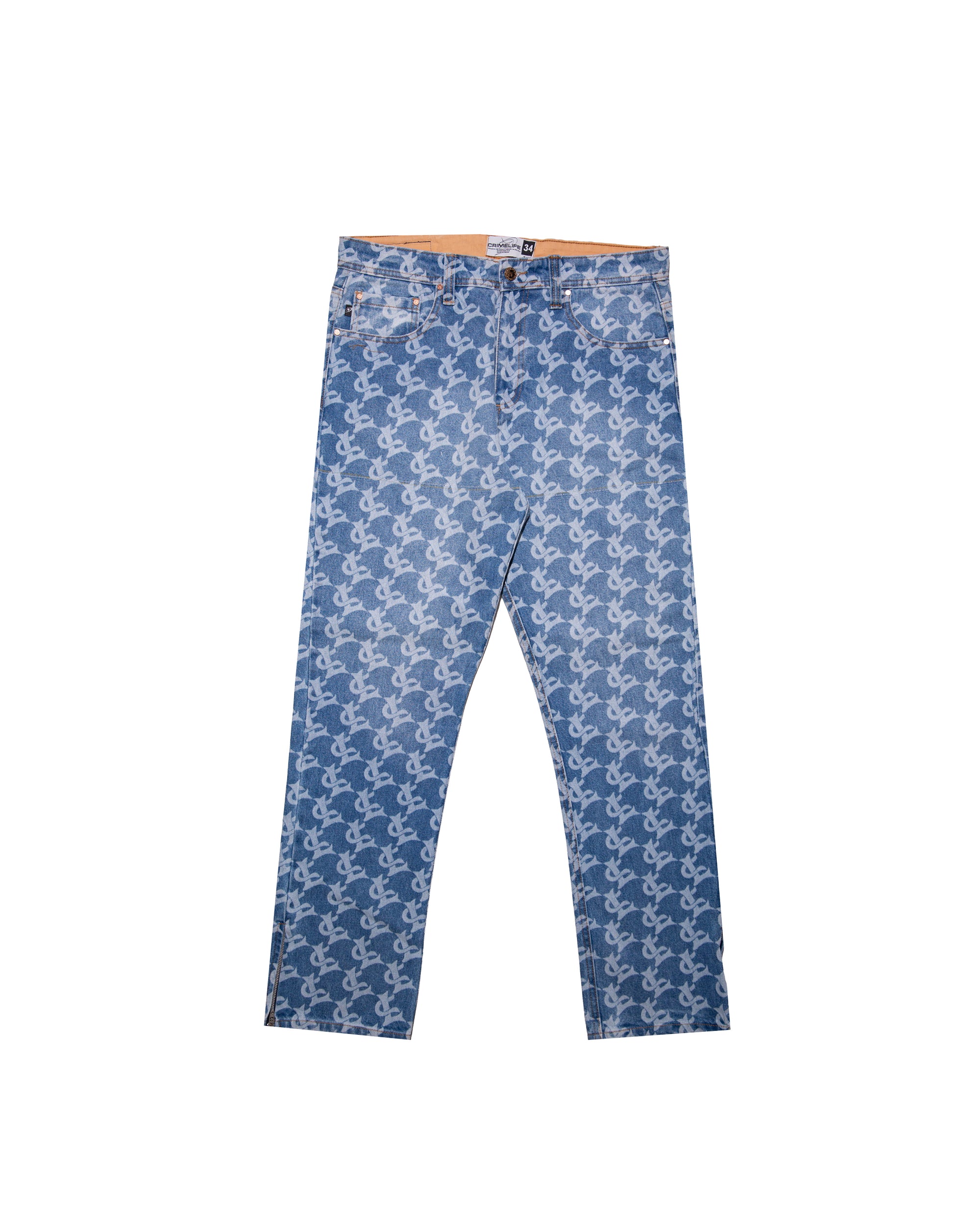 CL MONOGRAM DENIM JEANS BLUE