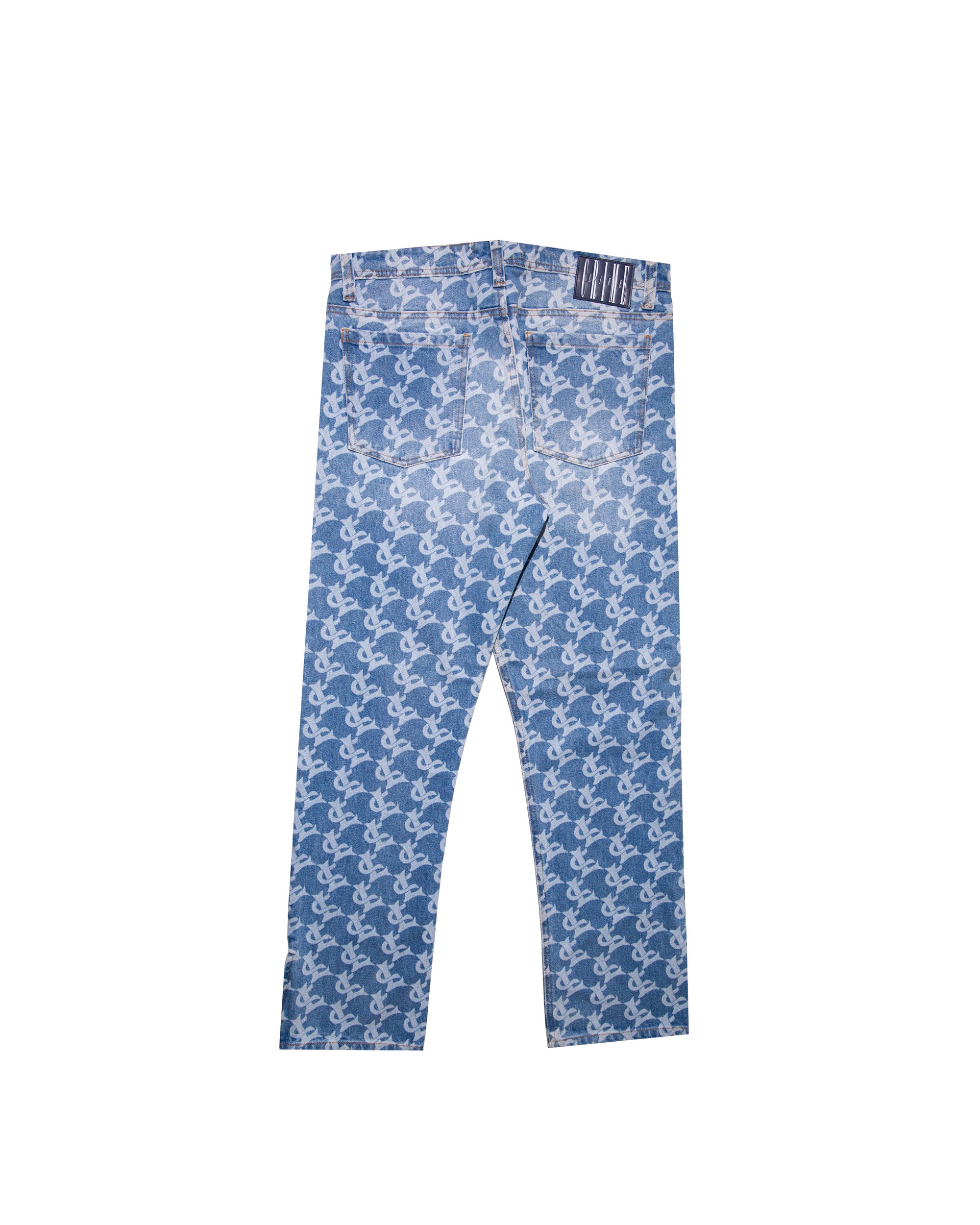 CL MONOGRAM DENIM JEANS BLUE