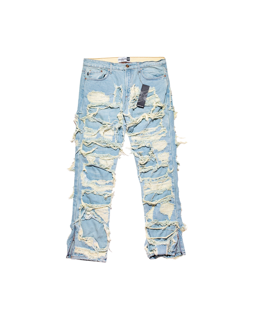 FULLY DESTROYED DENIM JEANS