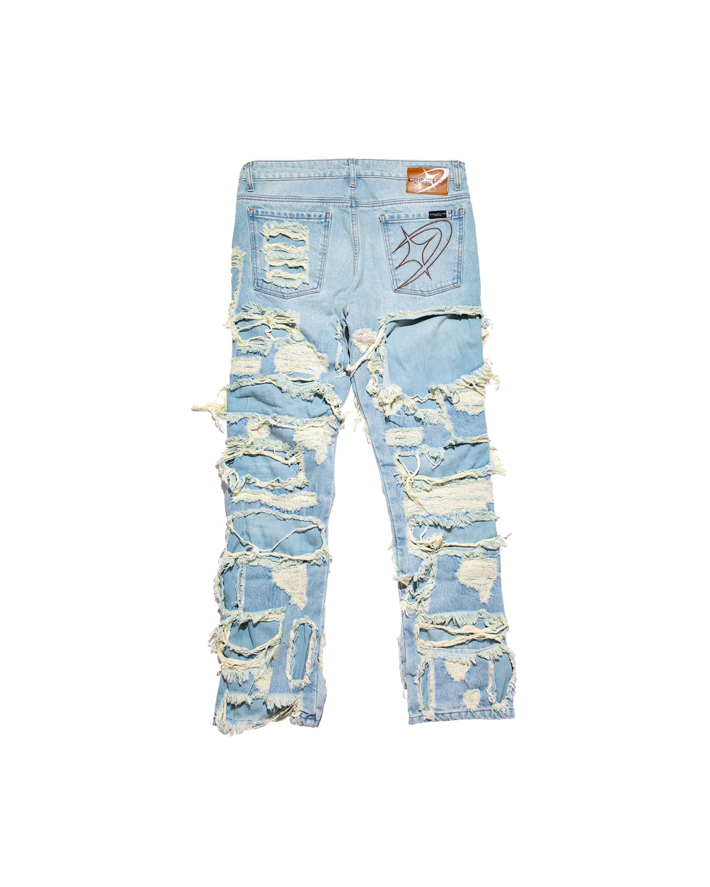 FULLY DESTROYED DENIM JEANS