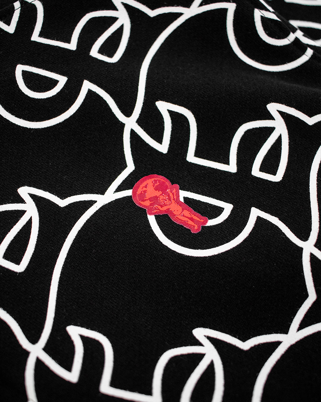 CL MONOGRAM FACE MASK ZIP HOODIE - CRIMELIFE