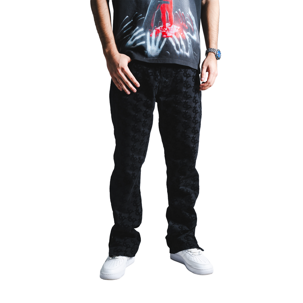 CL SUEDE MONOGRAM JEANS