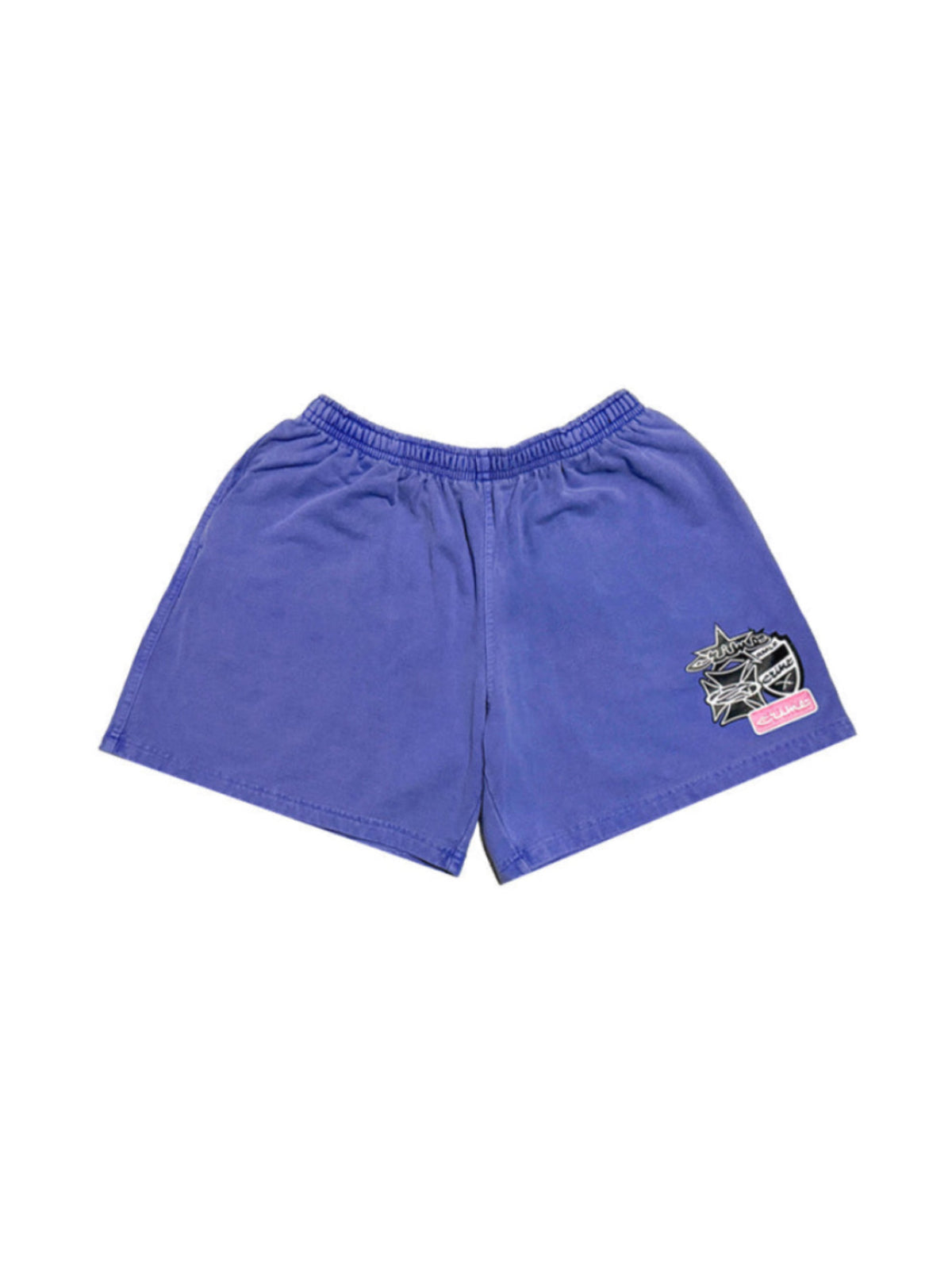 SHORT BASIC PURPLE MULTI LOGO - CRIMELIFE