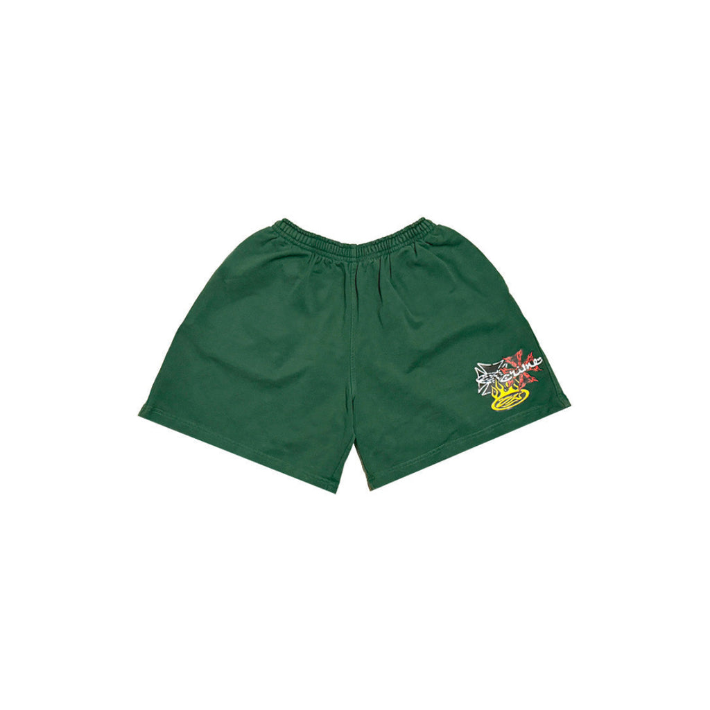 SHORT BASIC GREEN MULTI LOGO - CRIMELIFE