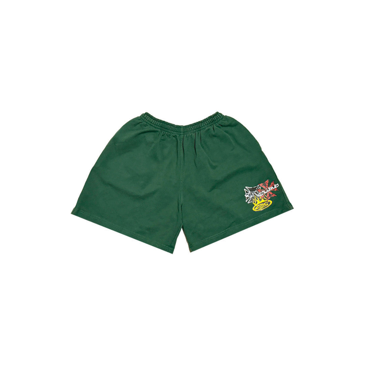SHORT BASIC GREEN MULTI LOGO - CRIMELIFE