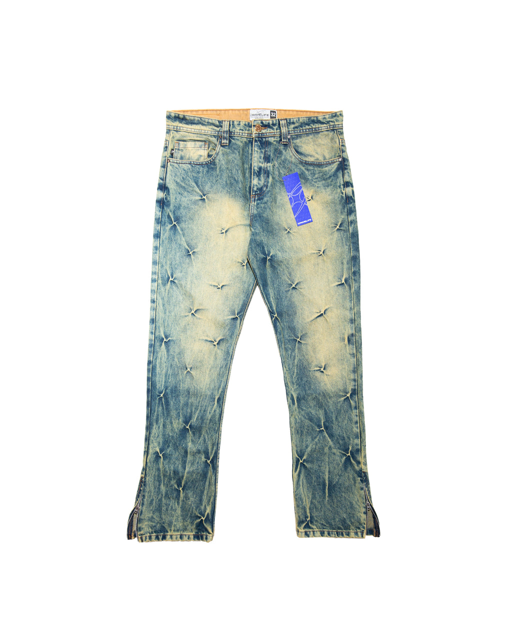 ACID GRID DENIM JEANS