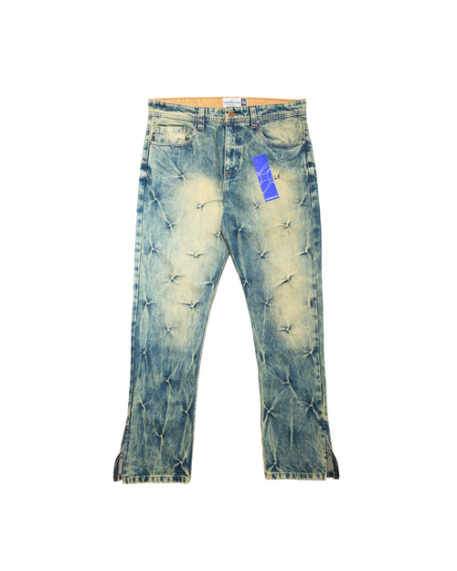 ACID GRID DENIM JEANS