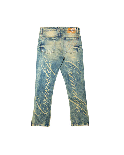 ACID GRID DENIM JEANS
