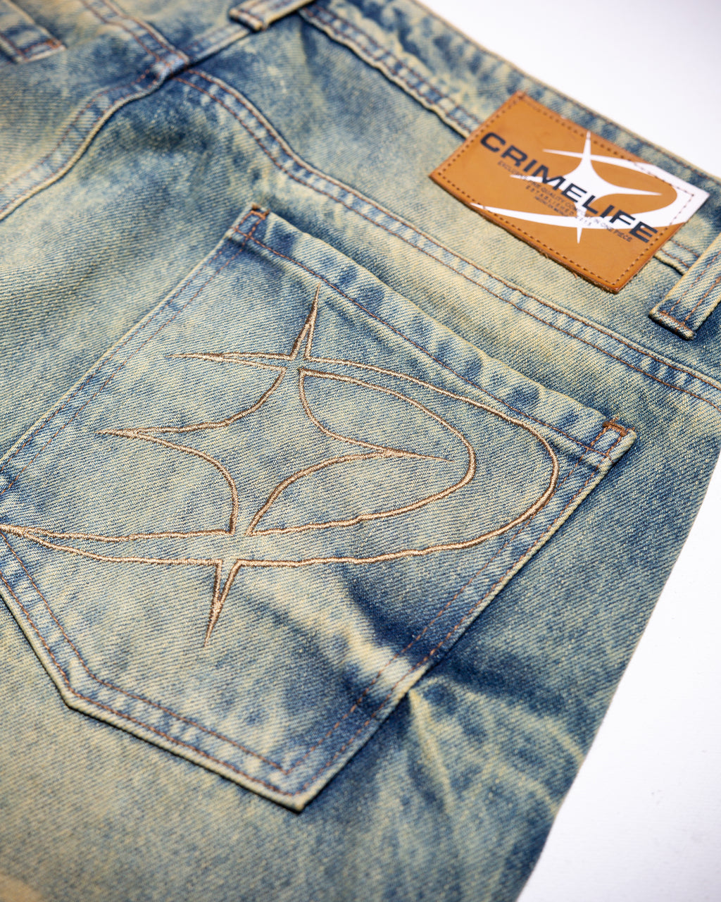 ACID GRID DENIM JEANS
