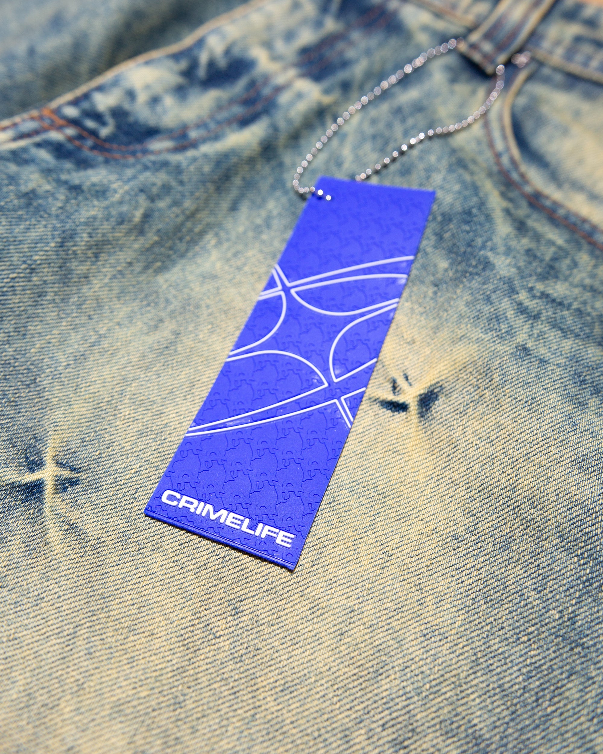 ACID GRID DENIM JEANS