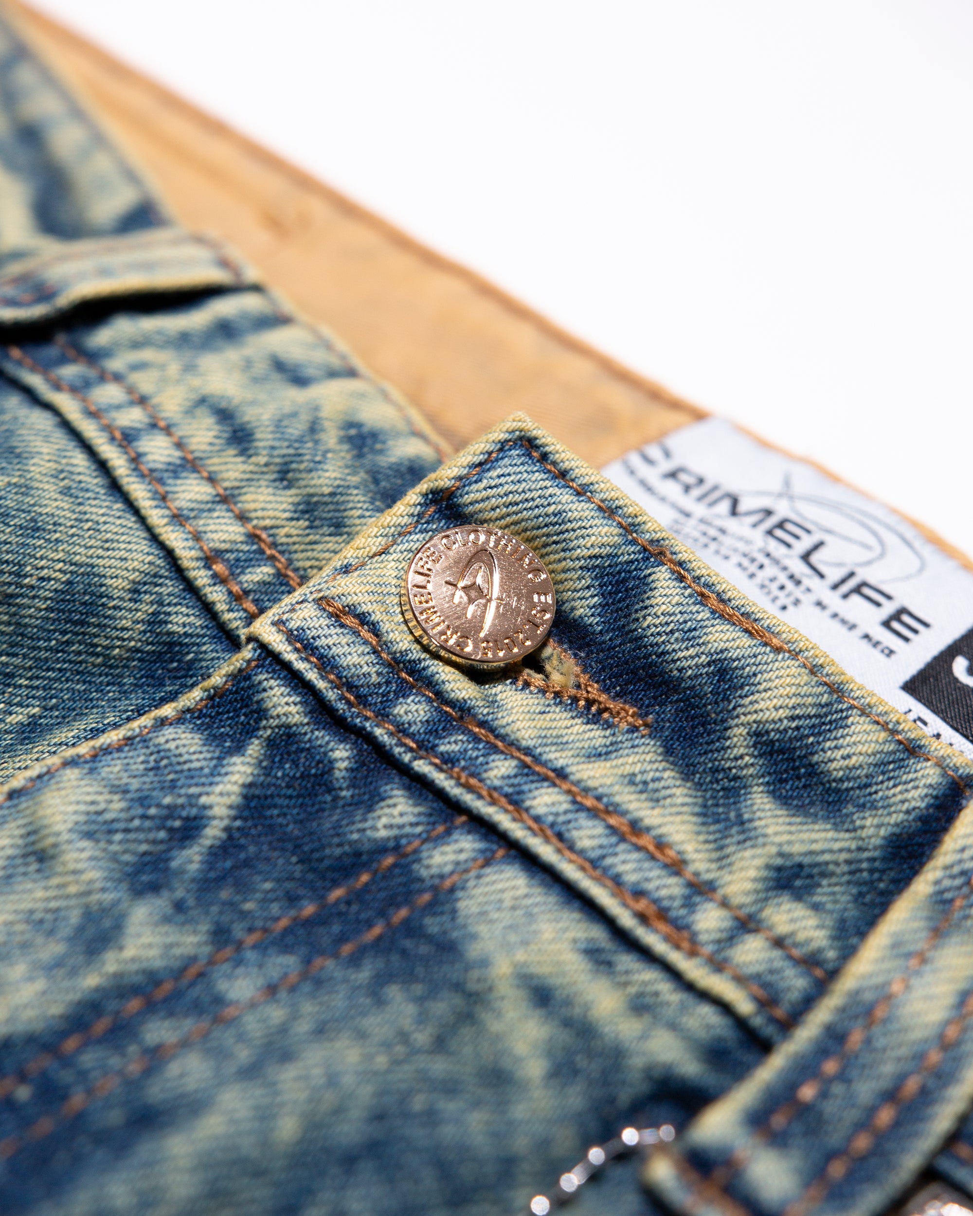 ACID GRID DENIM JEANS