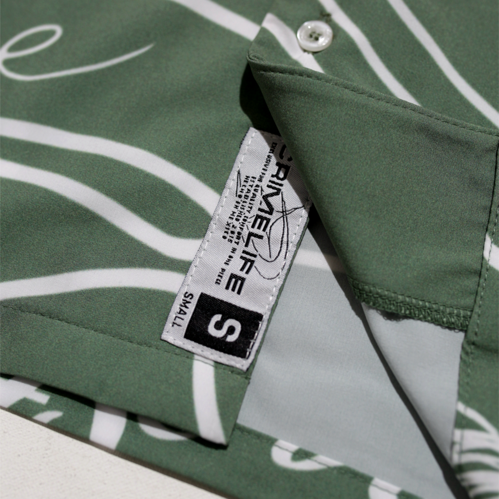 GREEN FULL SCRIPT CL SHIRT - CRIMELIFE