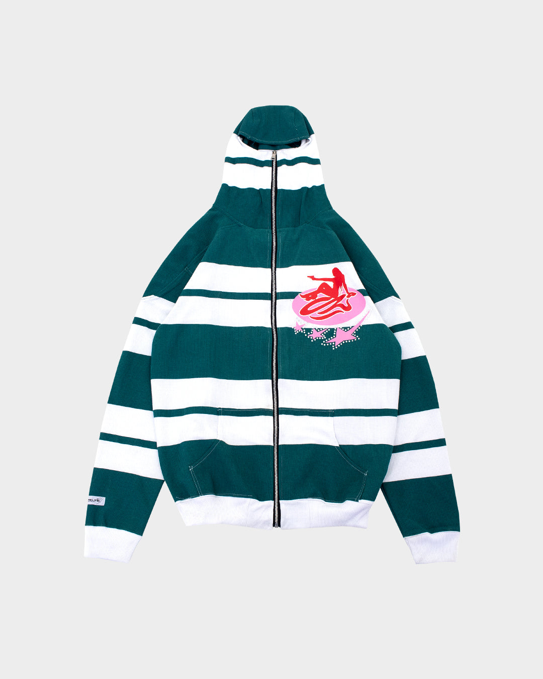 Y2K ARAB FACE MASK ZIP HOODIE