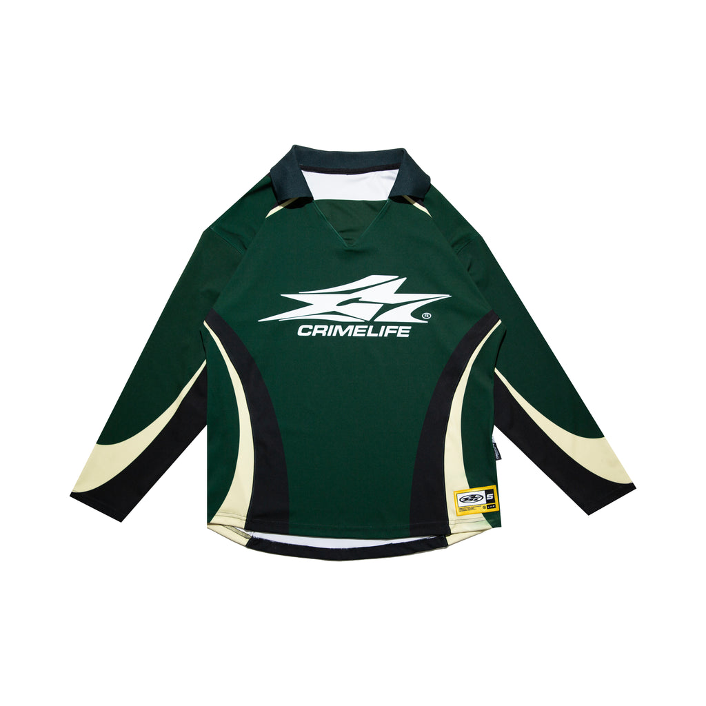 GREEN JERSEY STRIPES L/S
